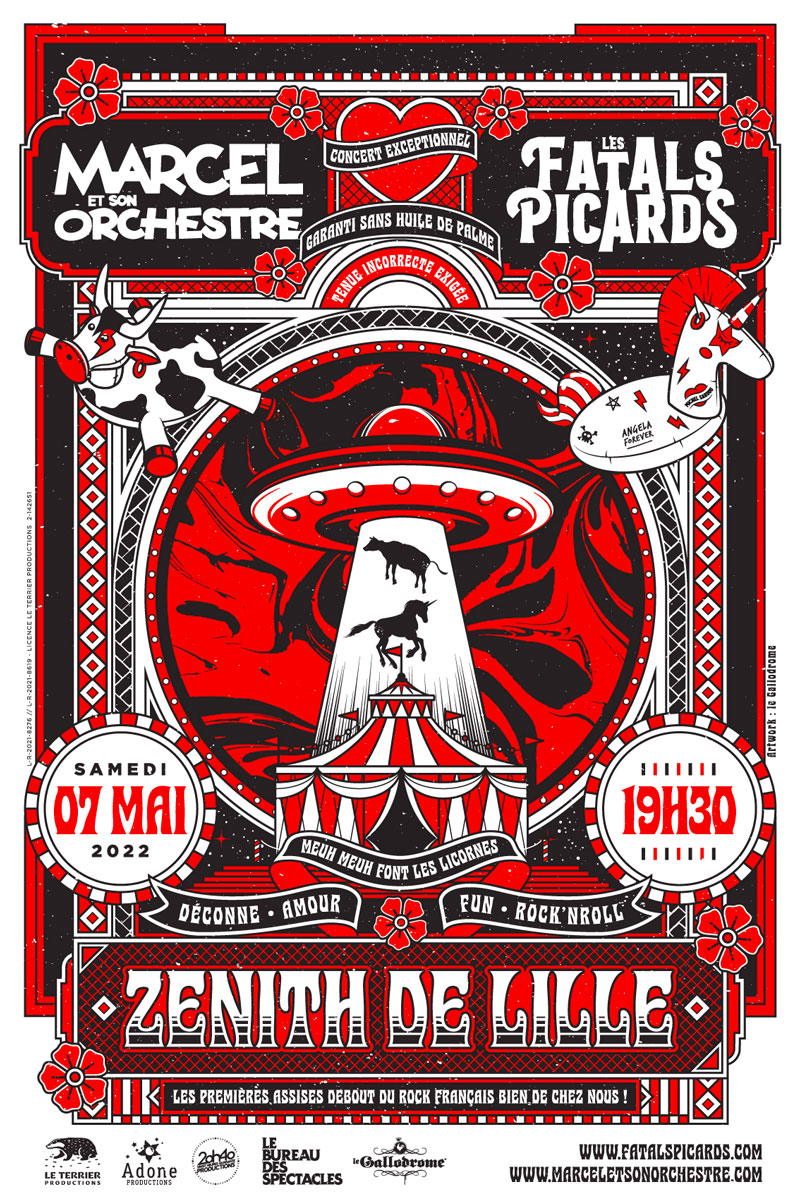 Affiche Marcel et son orchestre et Les Fatals Picards